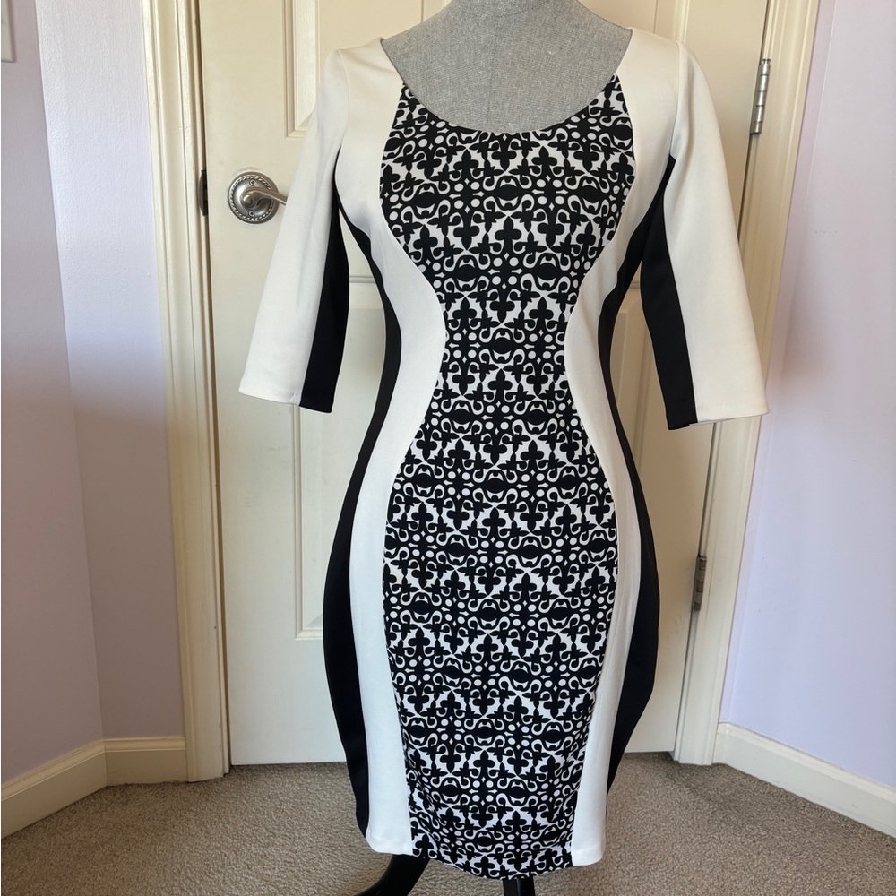 Black and white pattern dress